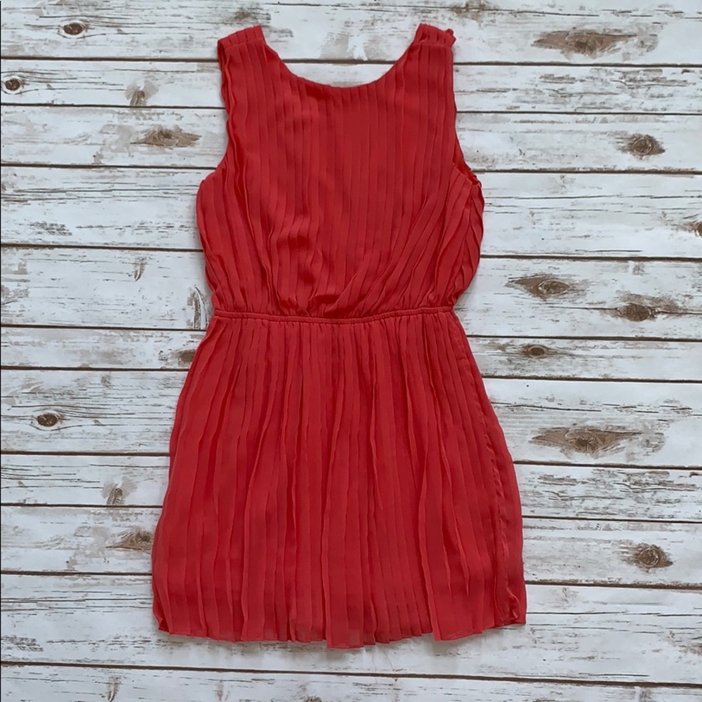 Coral Backless Dress